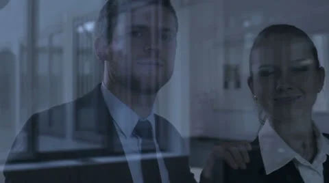 Reflection in the office Video stock 24752835