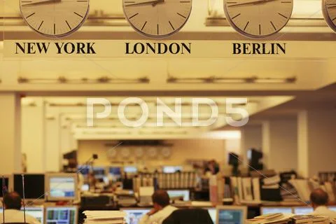 Reflection of office space Stock Photos