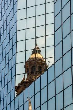 Reflection: old &amp; new Stock Photos