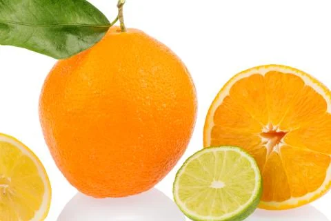 Reflection of an orange Stock Photos