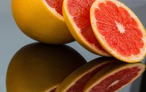 Reflection of an orange Stock Photos