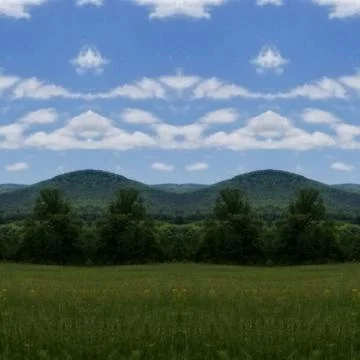Reflection Photo Collage of Cloud Shadows on Mountainside in May 3 Stock Photos