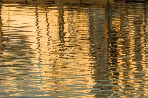 Reflection of a pier in the water Stock Photos