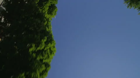 Reflection Plate of a Driving Plate: This view shows only the sky and objects Stock Footage 59307132