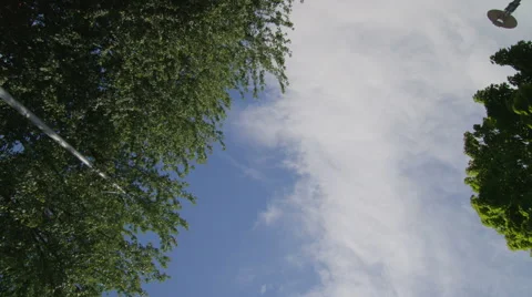 Reflection Plate of a Driving Plate: this view shows only the sky and objects Stock Footage 59309595