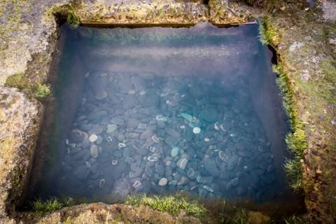 Reflection Pond with Stones Foto stock