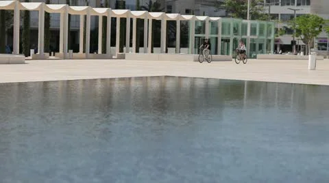 Reflection in pool Stock Footage 12112340