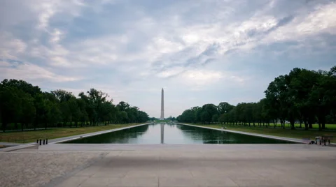 Reflection pool Washington DC day time lapse Stock-Footage 54662996