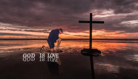 Reflection Prayerful Man Stock Photos