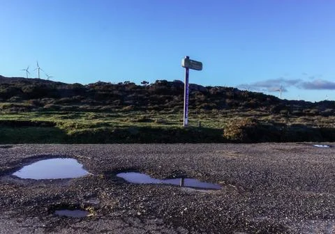 Reflection in the puddle-01686 Stock Photos