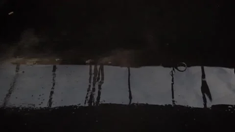 Reflection in a puddle on a concrete floor Vidéo 145802390