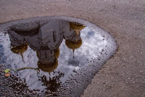Reflection in a Puddle Stock Photos