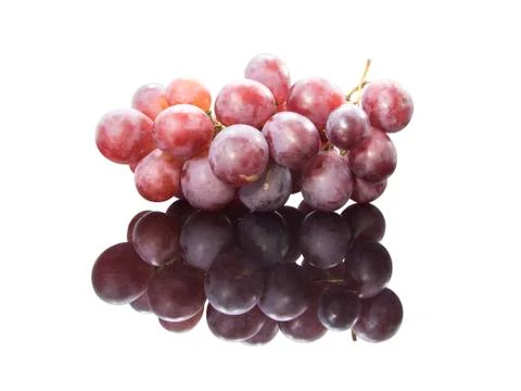 Reflection Red grapes bunch fresh fruit Stock Photos