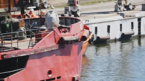 Reflection of ripples and waves on board of commerce ship. Sunlight water ref Stock-Footage 114625830