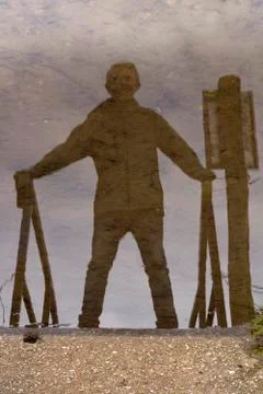 Reflection in a river Stock Photos