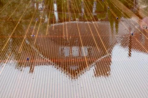 Reflection from the roof Stock Photos