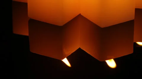 Reflection rotating candles on the black top Video stock 39720646