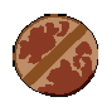 Reflection rusty screw head pixel art vector illustration Stock Illustration
