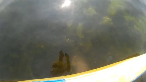 Reflection on sea water under the bright sun Stock-Footage 125842496