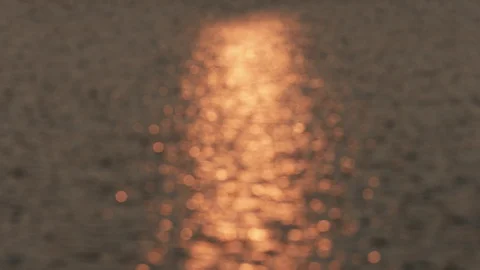 Reflection of the setting sun on the water. Stock Footage 130167692