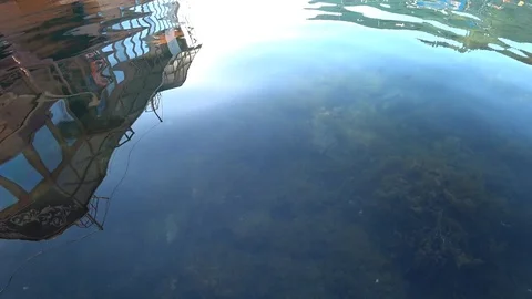 The reflection of the ship in the sea Stock Footage 98261780