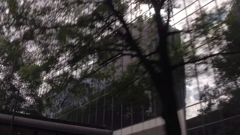 Reflection shot of downtown Charlotte, NC Stock Footage 79974087