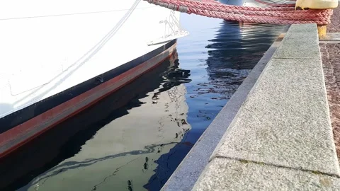 Reflection of side of ship Stock Footage 264778412