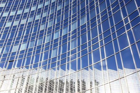 Reflection of sky and building Stock Photos