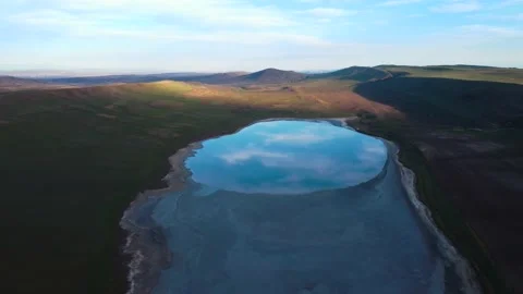Reflection Of The Sky In A Dried Lake Stock Footage 237361628