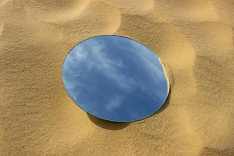 Reflection of the sky in a mirror Stock Photos