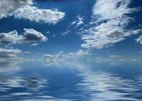 Reflection of sky Foto stock