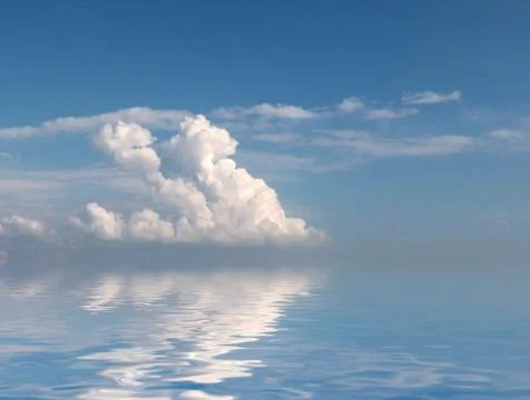 Reflection sky in the sea Фото