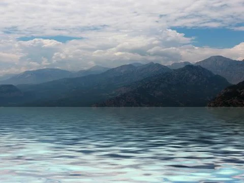 Reflection of sky in the sea Stock Photos