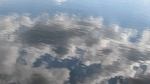 Reflection of the sky on the water Stock Footage 129103038