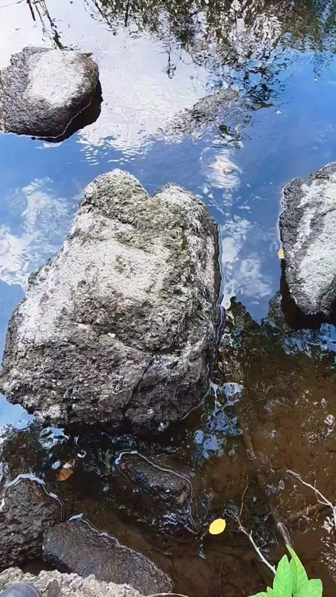 Reflection of the sky in the water. Stock Footage 246535817