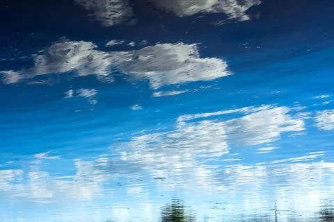 Reflection of the sky in water Stock Photos