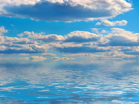 Reflection sky in the water 스톡 사진