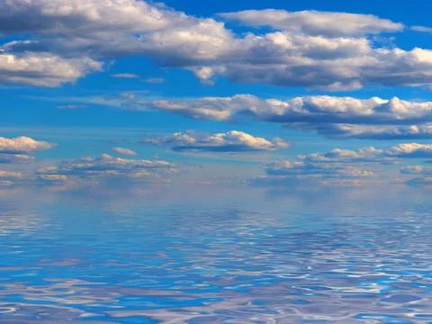 Reflection sky in the water Stock Photos