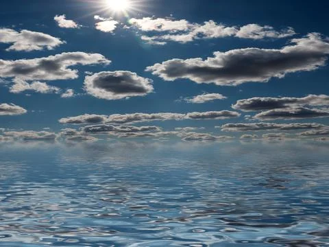 Reflection sky in the water Stock Photos