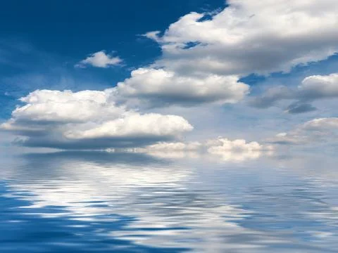 Reflection of sky in water Stock Photos