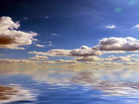 Reflection of sky in water Foto stock