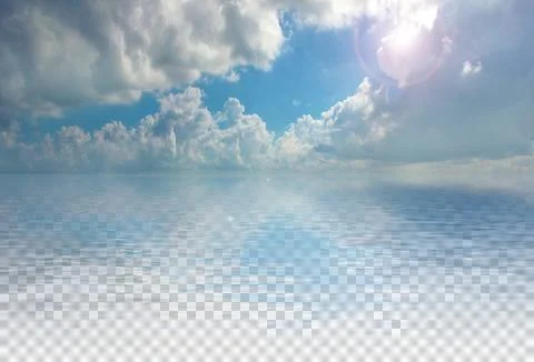 Reflection of sky in water Stock Photos