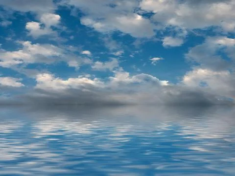 Reflection of sky in water Stock Photos