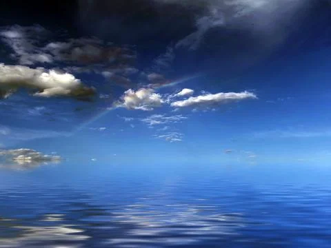 Reflection of sky in water Stock Photos