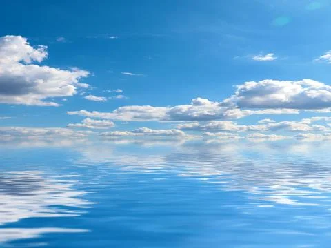 Reflection of sky in water Stock Photos