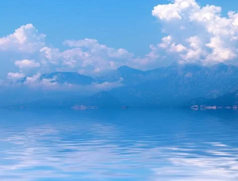 Reflection of sky in water Stock Photos