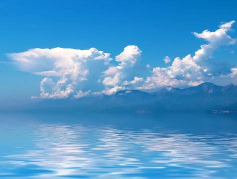 Reflection of sky in water Stock Photos