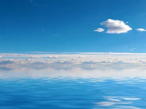Reflection of sky in water 스톡 사진