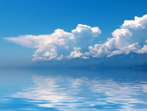 Reflection of sky in water Stock Photos