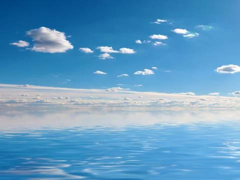 Reflection of sky in water Foto stock